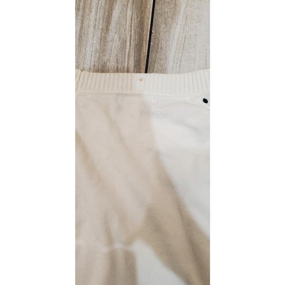 Kathie K white tasseled sweater sz M - Picture 6 of 7